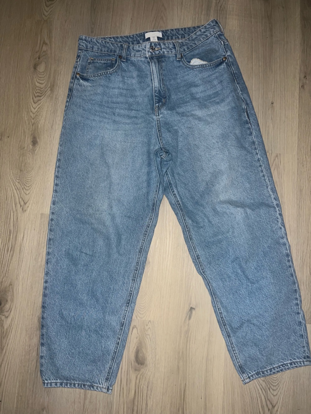 H&M Women’s Blue Jeans Size 14 – Classic 100% Cotton Denim, Five-Pocket Style
